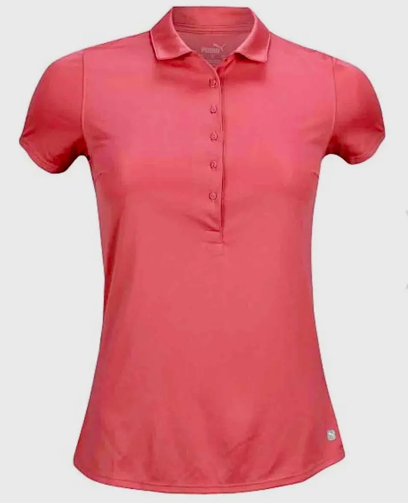 Puma Women'S Rotation Short-Sleeve Golf Polo – Rapture Rose Hue 1