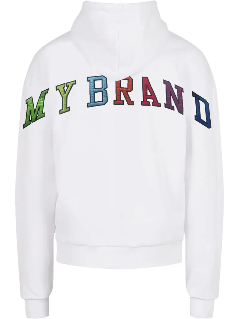 Rainbow Capsule Print Hoodie – Pure White 1