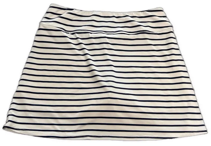 Renwick White-And-Black Striped Golf Skort – Modern Fit, Size L 1