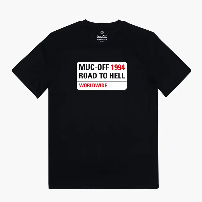 Road To Hell Vintage-Style Black T-Shirt 1