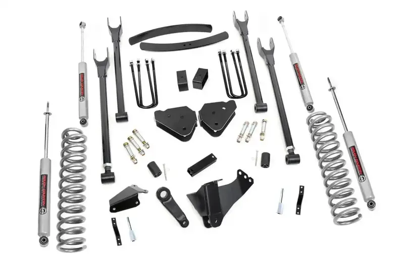 Rough Country 4-Link Suspension Lift Kit – 6-Inch Lift With Performance Shocks Included (581.20) 1