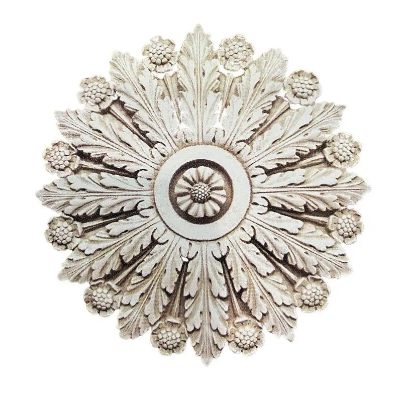 Round Acanthus-And-Floral Wall Medallion – Elegant Ceiling Or Wall Ornament, 18.75" Dia 1
