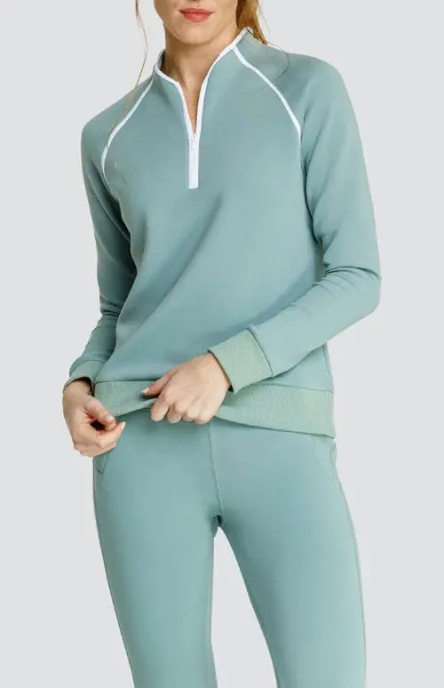 Sage-Colored Regent Pullover By New Tail Activewear – $70 1