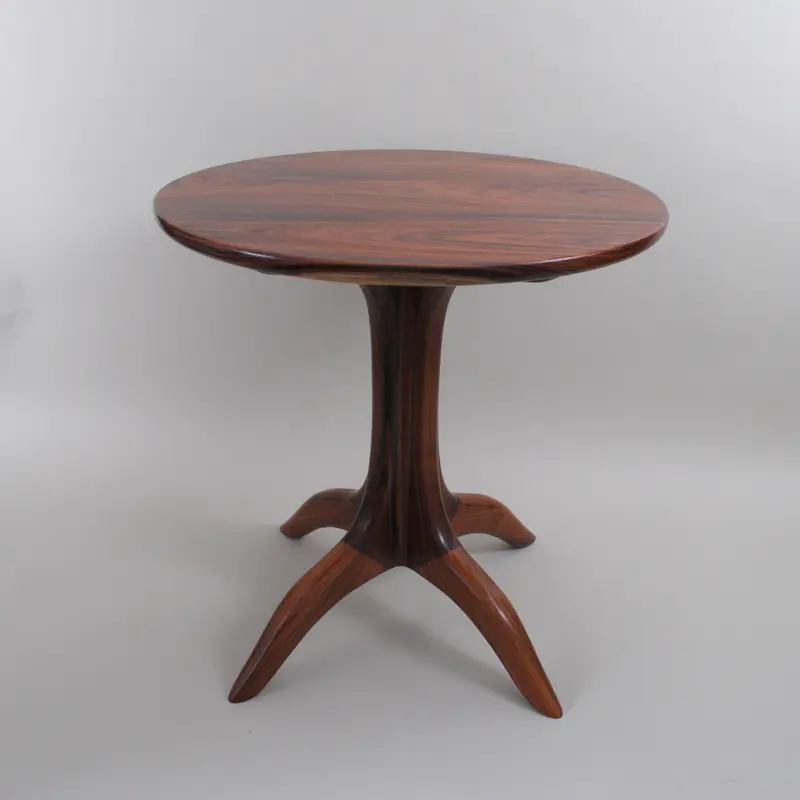 Sam Maloof-Inspired Small Pedestal Table – Solid Wood Craft 1