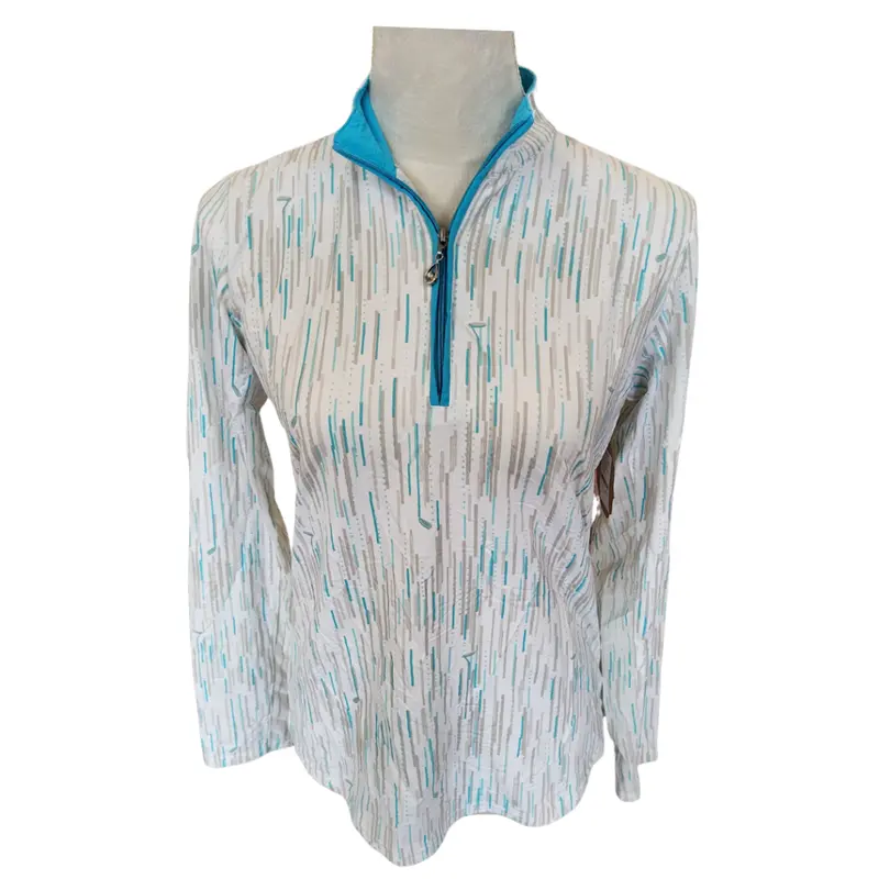 San Soleil Dashes And Clubs 1/4-Zip Golf Pullover – Size M 1
