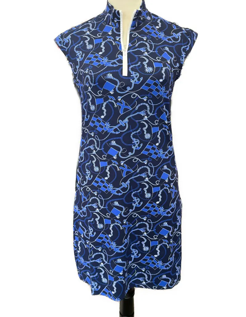 San Soleil Solstyle Sailing-Print Sleeveless Golf Dress – New Arrival 1
