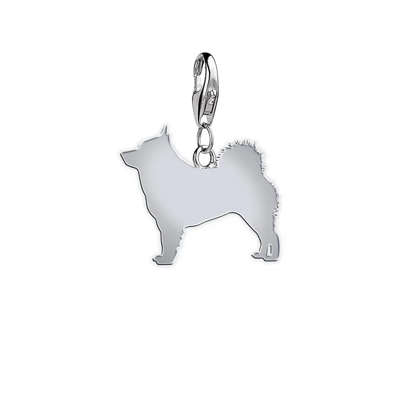 Schipperke Silver Charm – Compact Silhouette Accent 1
