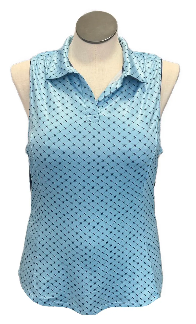 Scratch Seventy Blue Logo Sleeveless Golf Polo – Size Xl 1