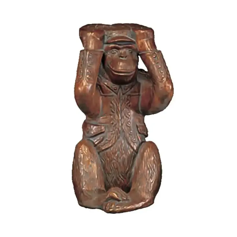Seated Monkey Side Table Base – 20.5" Height, Playful Vintage Character 1