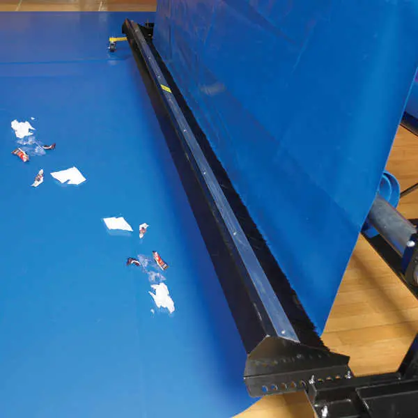 Self-Cleaning Brush Attachment For Gym Floor Cover Racks – Automatic Debris Removal 1