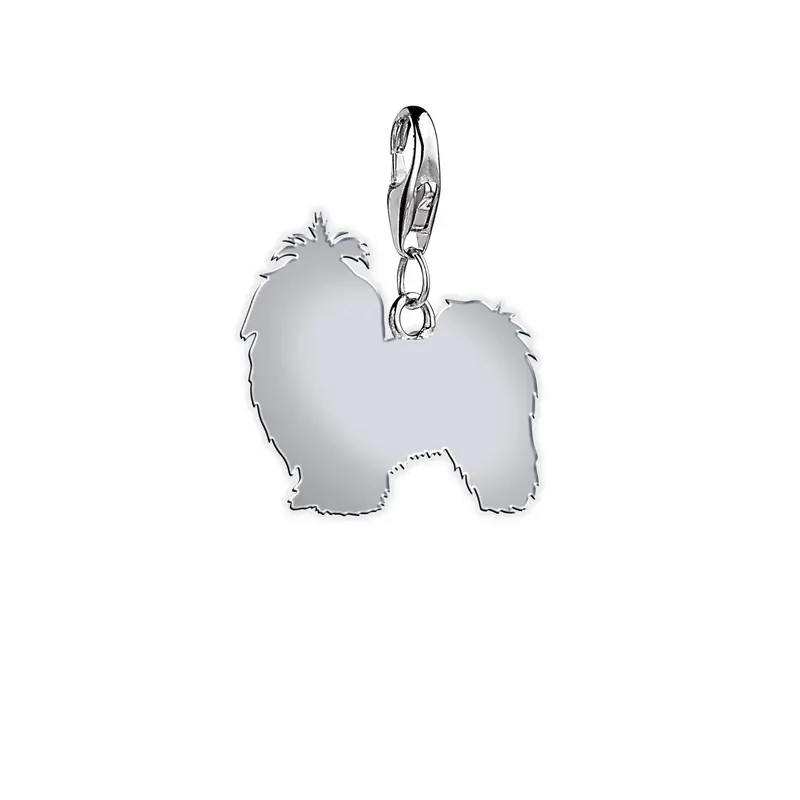 Shih Tzu Silver Charm – Standalone Silhouette Pendant 1