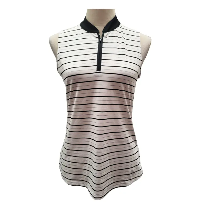 Skechers Black-White-Blue Backswing Sleeveless Golf Polo - Size S 1