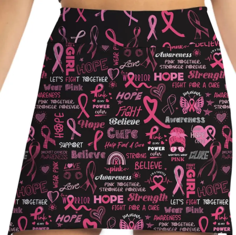 Skort Obsession 'Choose Hope' Black Golf Skort – Empowering Design 1