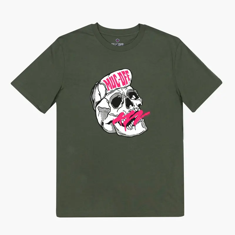Skull Graphic Khaki T-Shirt 1