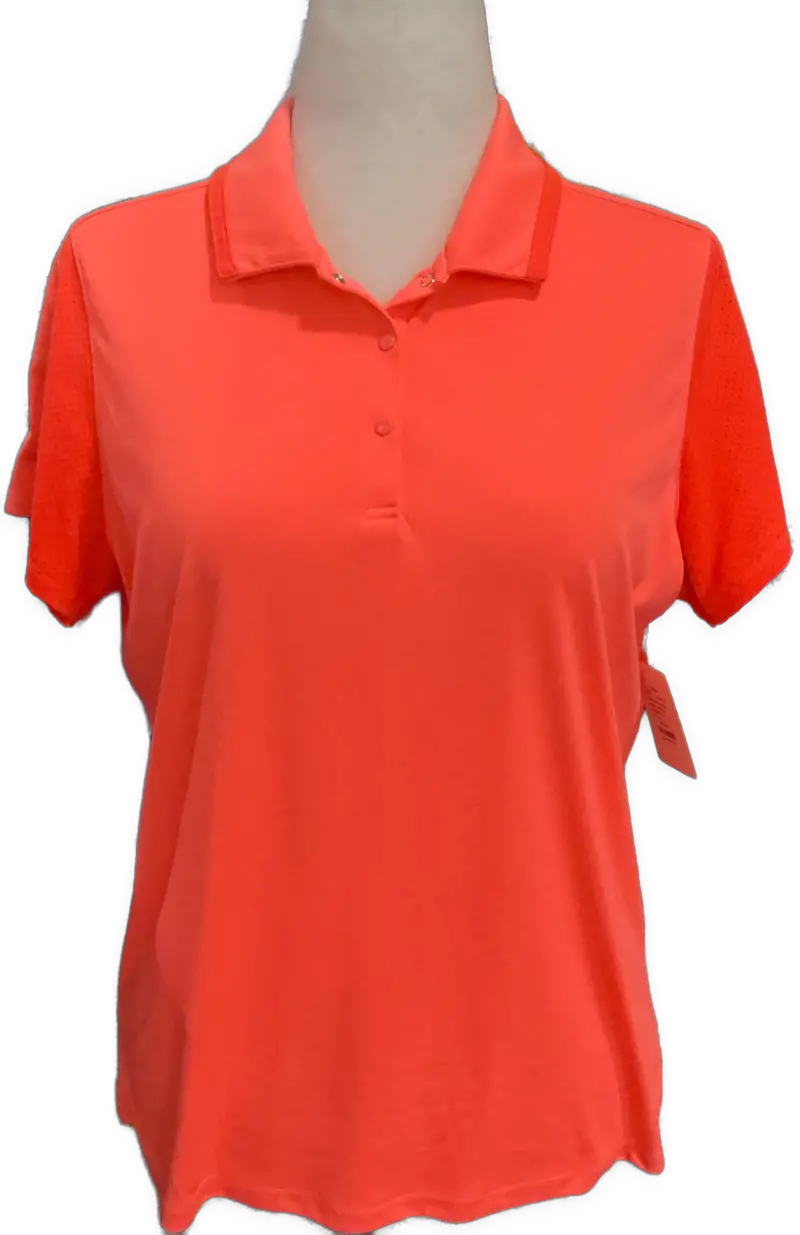Slazenger Bright Coral Snap-Front Golf Polo – Size Xl 1