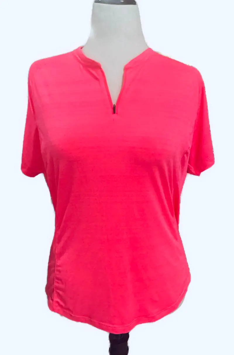 Slazenger Pink Heather Zip-Front Golf Top – Size Xl 1