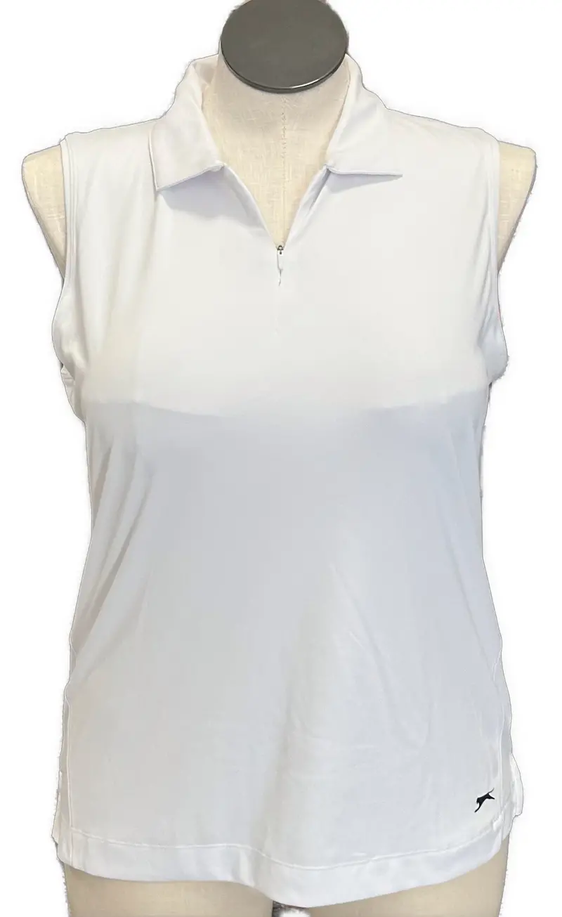 Slazenger Women'S Classic White Sleeveless Golf Top – L 1