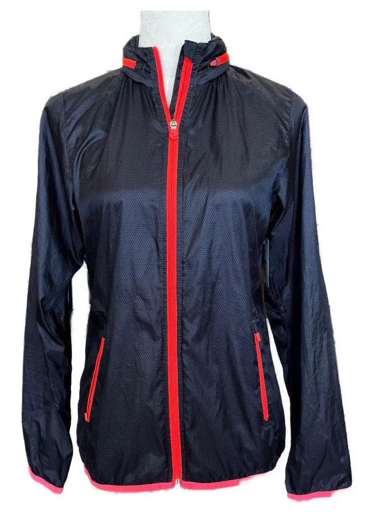 Slazenger Women’S Lightweight Black Windbreaker – Packable Outerwear 1