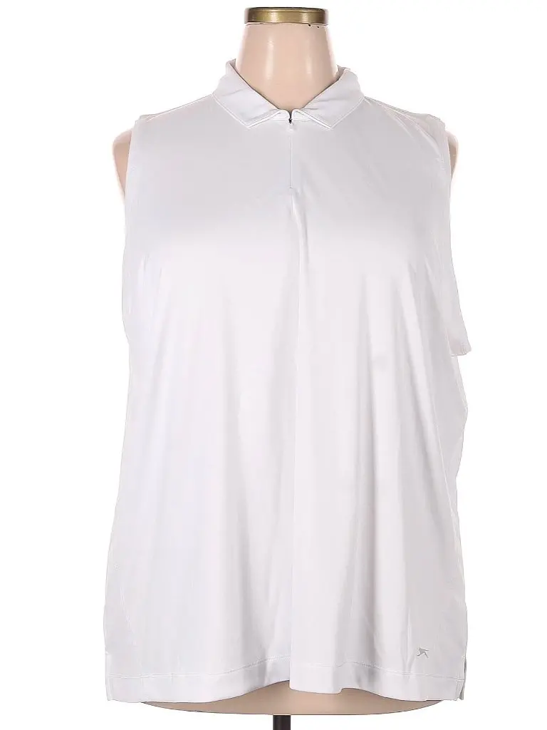 Slazenger Women'S White Sleeveless Golf Polo – Plus Size 3X 1