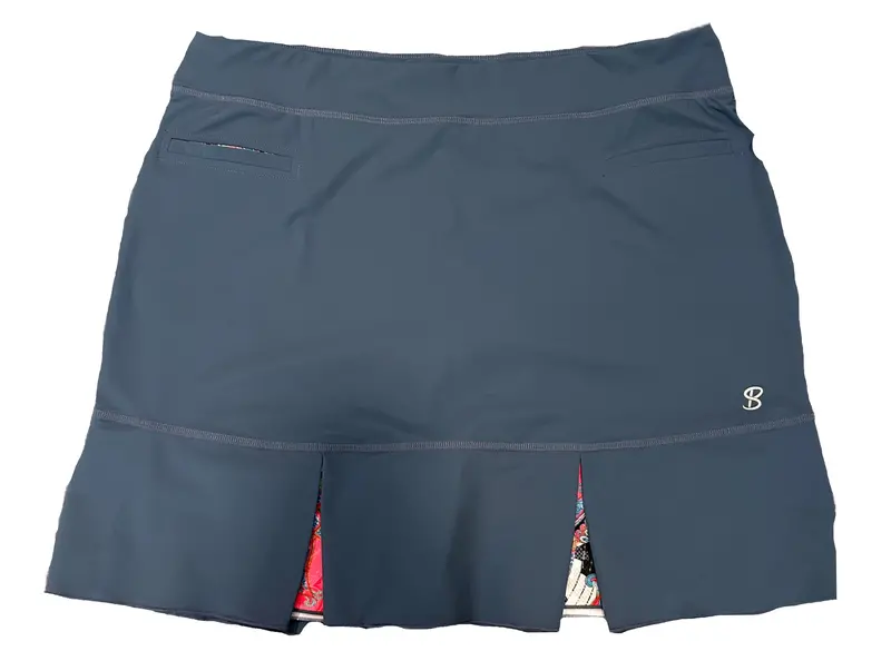 Sofibella Slate Blue Pleated Golf Skort – Pull-On Design, Size Xl 1