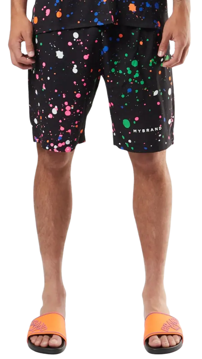 Splash Swim Capsule Bowling Shorts In White 1