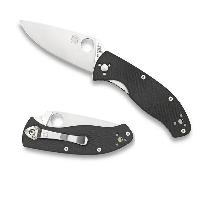 Spyderco Tenacious Plain Edge G10 Handle Knife 1