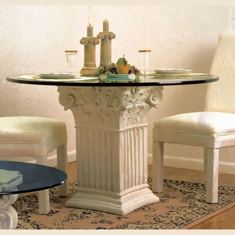 Square Fluted Corinthian Dining Table Base – 29-Inch Elegant Pedestal 1