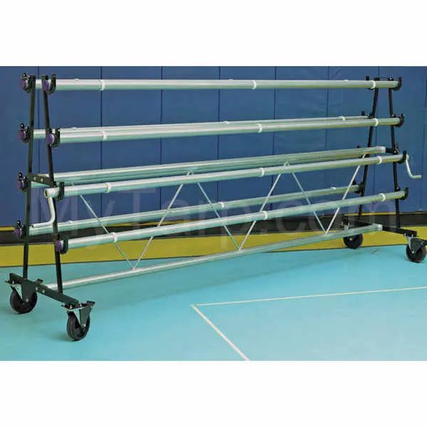 Standard Mobile Gym Floor Cover Rack – Compact Rolling Storage Solution 1