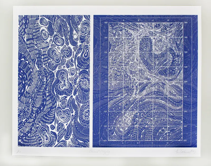 Stephen Talasnik & Liam Talasnik: Glacial Mapping Print (2023, Edition Of 25) 1