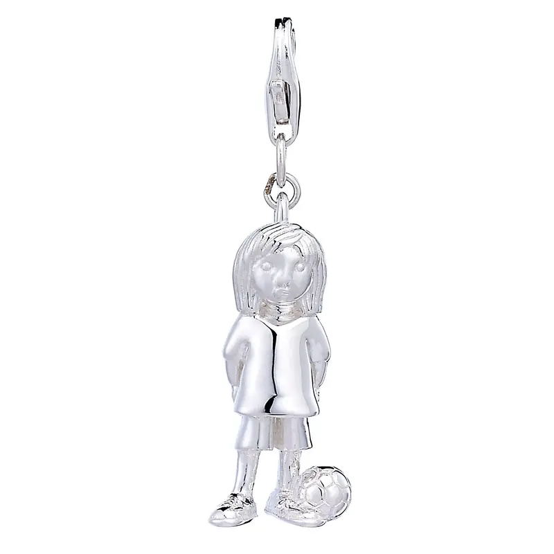 Sterling Silver Footballer Charm – Sporty & Stylish Accent 9