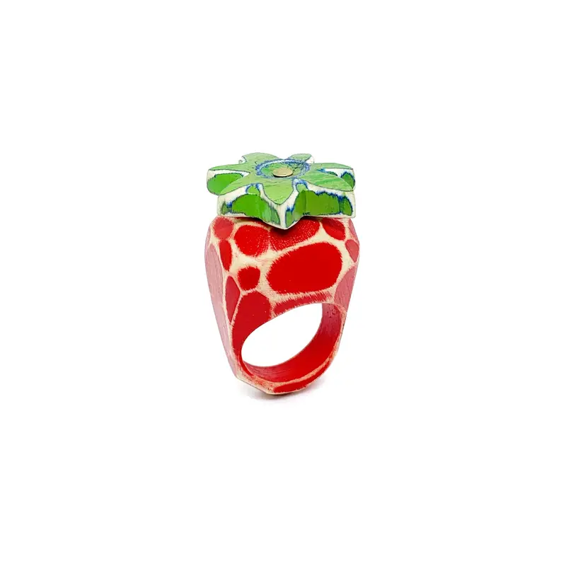 'Strawberry Daiquiri' Minimalist Cocktail Ring 1