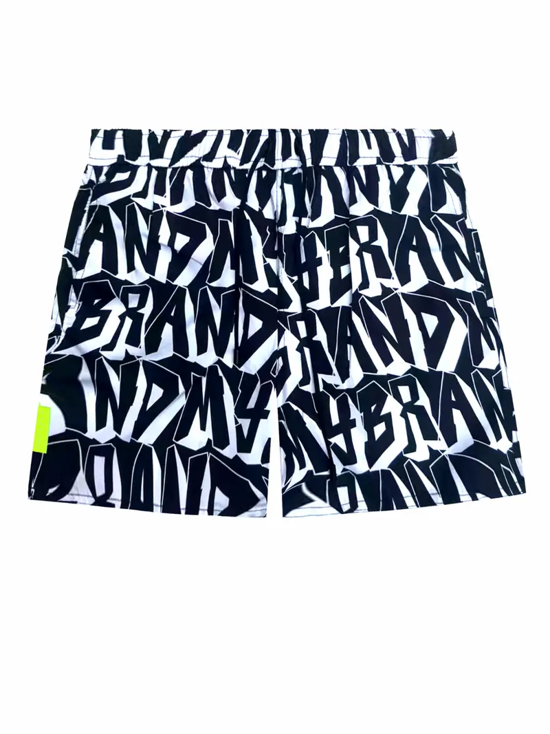 Street Art Swim All-Over Print Swimshort | Pure White Fabric 1