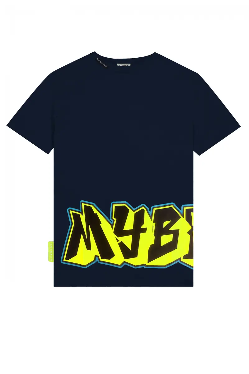 Street Art Swim Capsule Collection T-Shirt In Navy 1
