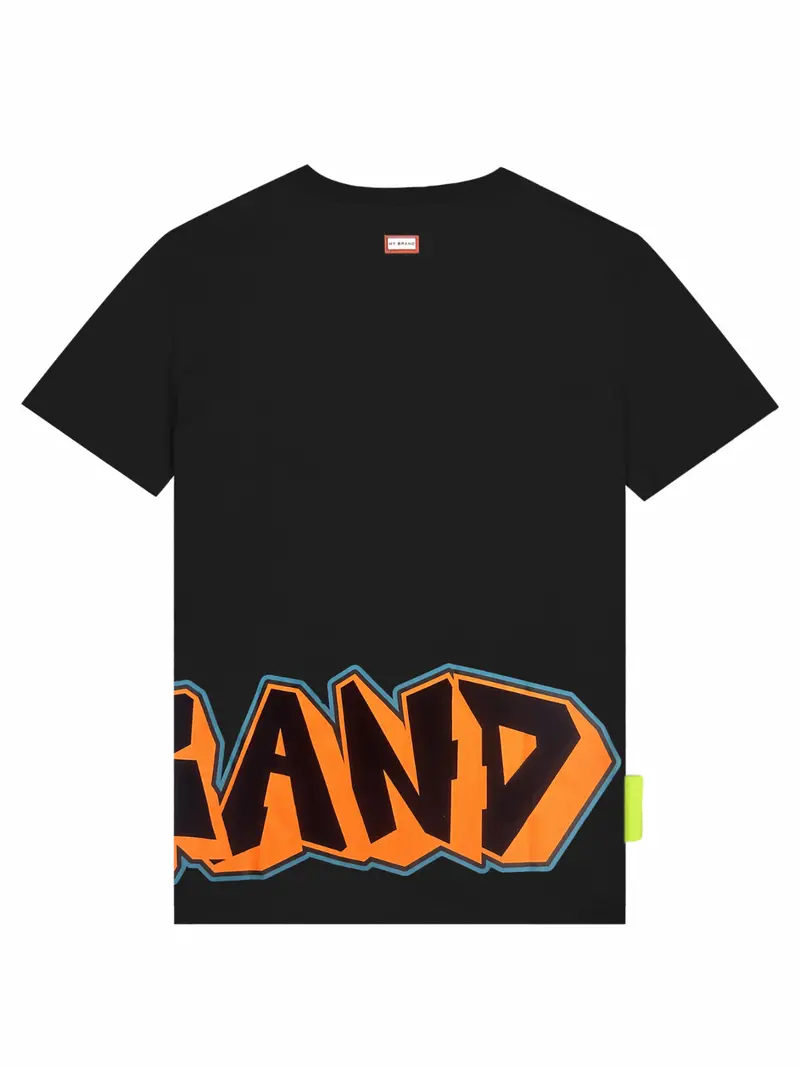 Street Art Swim Capsule T-Shirt | Black Urban Graphic Top 1