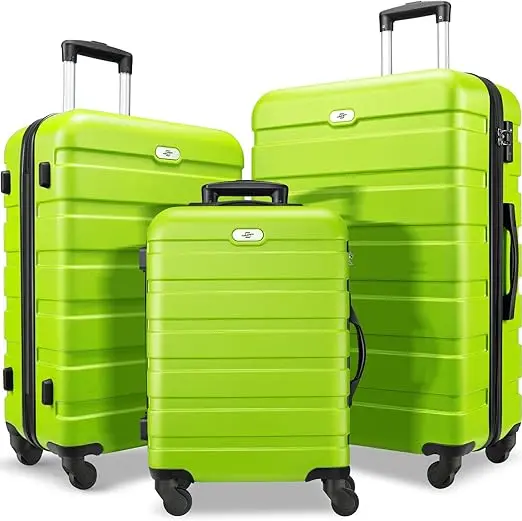 Suitour 3-Piece Hardshell Luggage Set – 20", 24", And 28" Spinner Suitcases With Tsa Locks (Light Green) 1