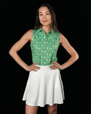 Sunday Swagger Lime Light Sleeveless Golf Polo – Vibrant Women’S Style 1