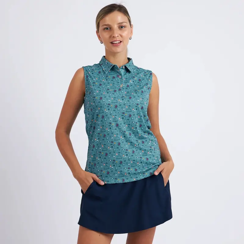 Swannies Natalie Women’S Performance Golf Polo – Wasabi Green 1