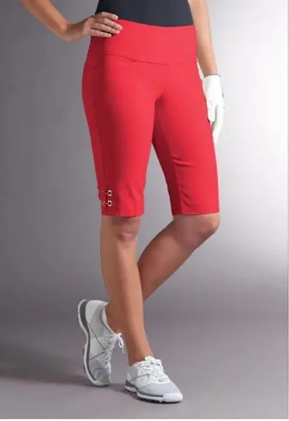 Swing Control Red Pull-On Golf Shorts – Performance Fit 1