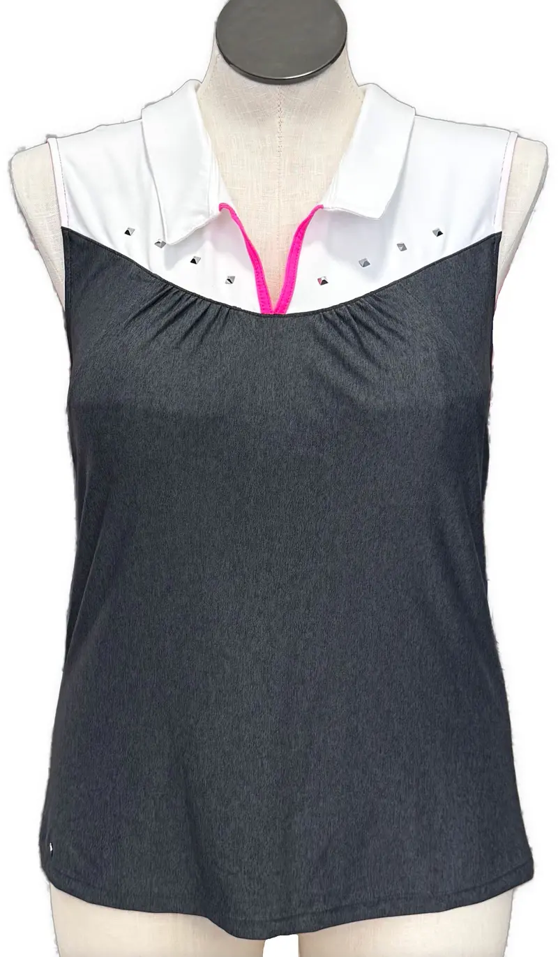 Swingdish Gray-And-White Sleeveless Golf Top – Size Xl 1