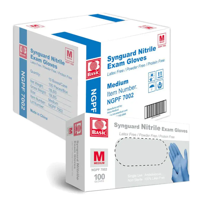 Synguard Powder-Free Nitrile Examination Gloves – Case Of 1000 1