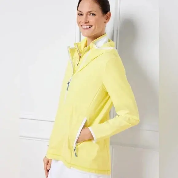 T By Talbots Yellow Windbreaker Pullover – Lightweight Golf Layer, Size Xl 1