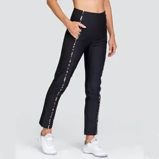 Tail Activewear Animal Print Accent Golf Pants – Black, Ankle-Length, Size 12 1