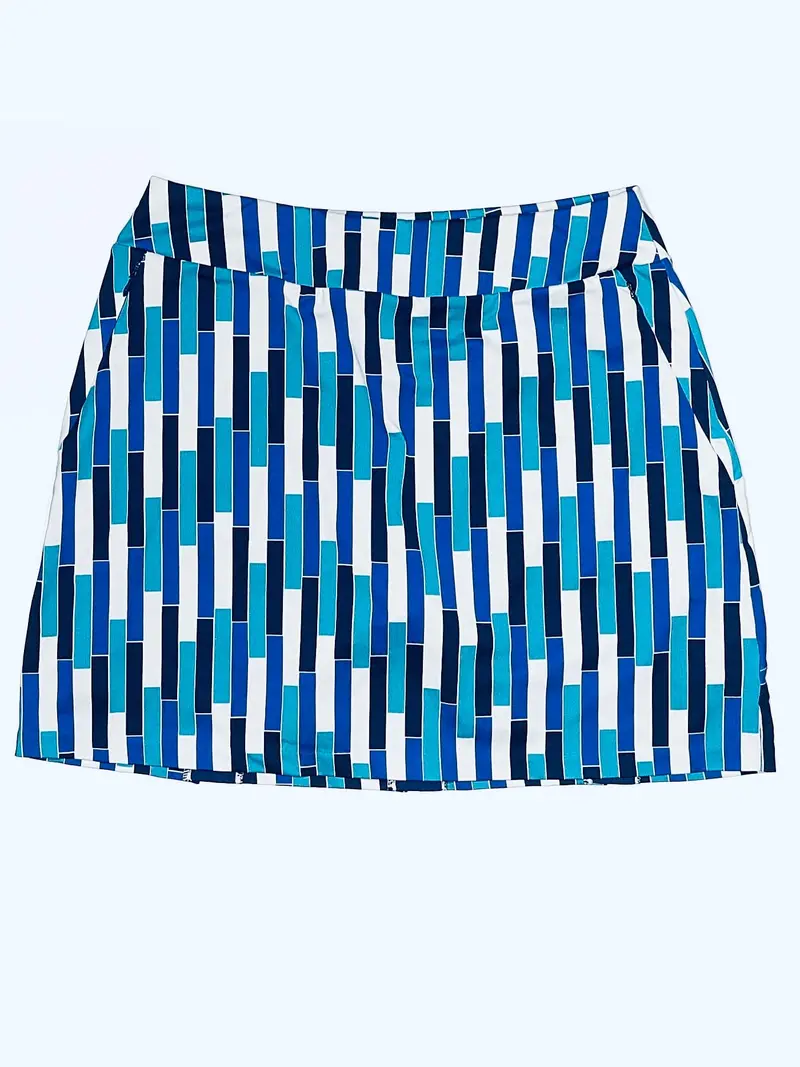 Tail Activewear Blue Geometric Print Golf Skort – Size S 1