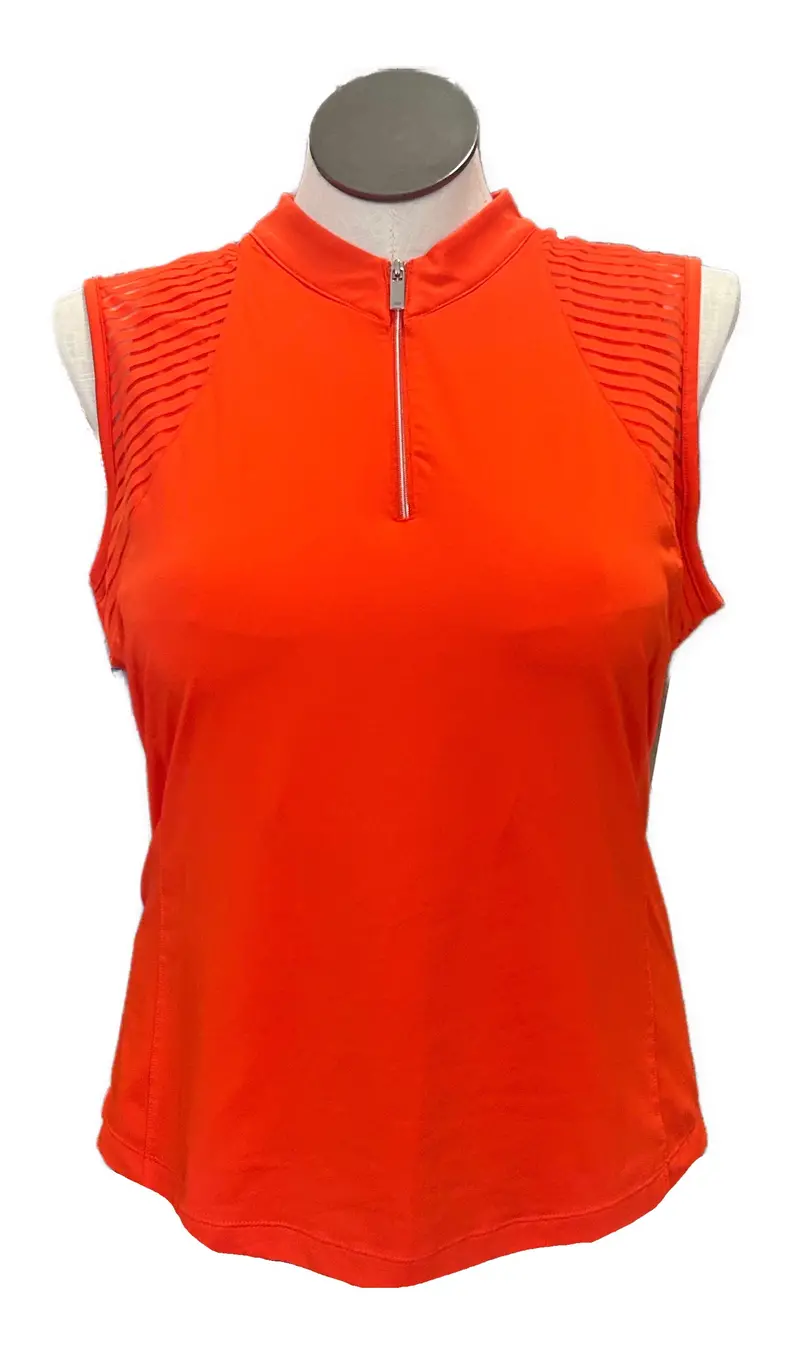 Tail Activewear Dark Orange Sleeveless Golf Polo – Size Xl 1
