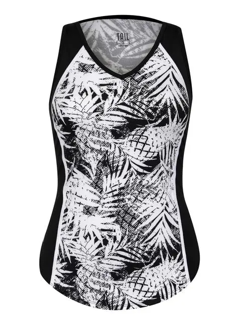 Tail Activewear Elenor Tropical-Print Dark Tank Top – Size Xxl 1