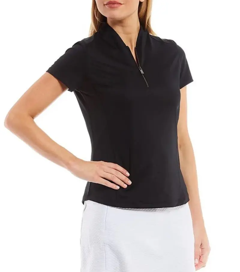 Tail Activewear Genesis Black Short-Sleeve Golf Top – $95 1