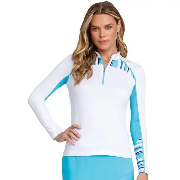 Tail Activewear Melida Long-Sleeve Mini-Mock Golf Top – $98 1