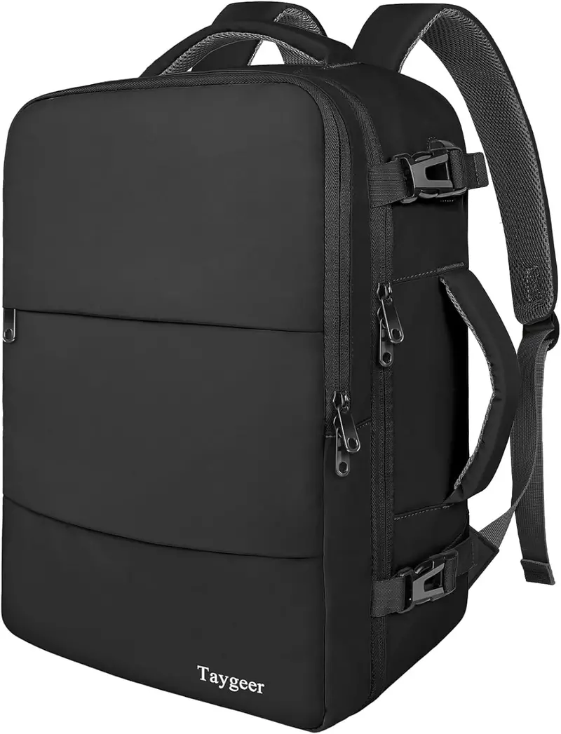Taygeer 35L Airplane-Approved Laptop Backpack – Lightweight Travel Mochila With Usb Port & 15.6" Sleeve (Black) 1