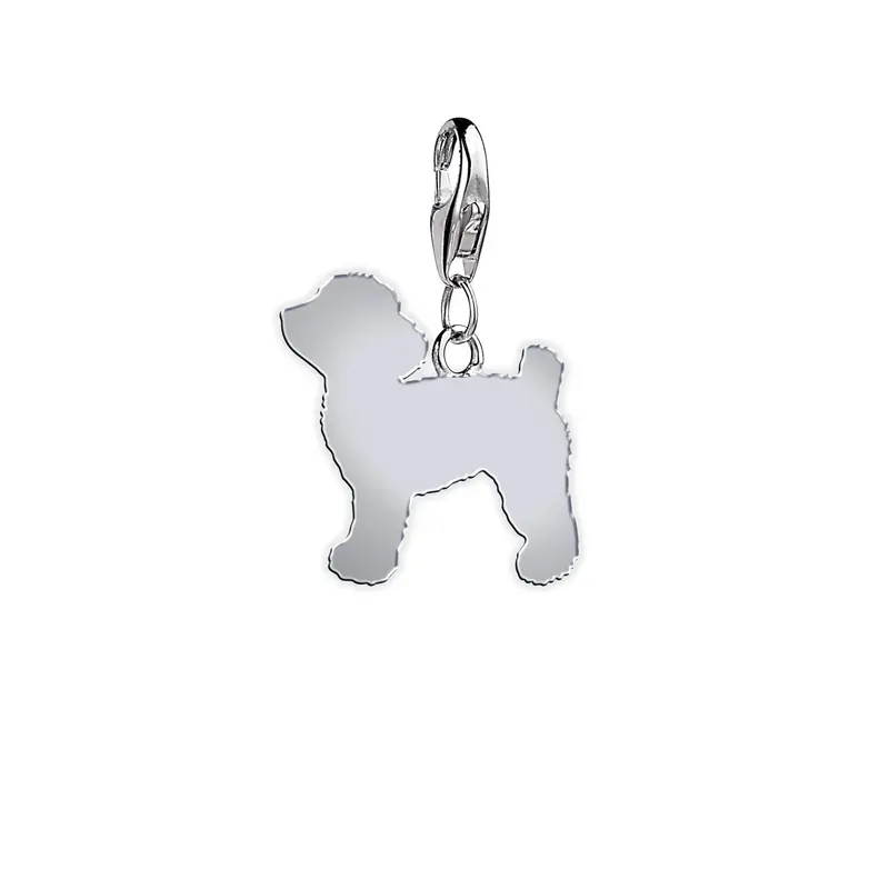 Toy Poodle Silhouette Charm – Sterling Silver 1