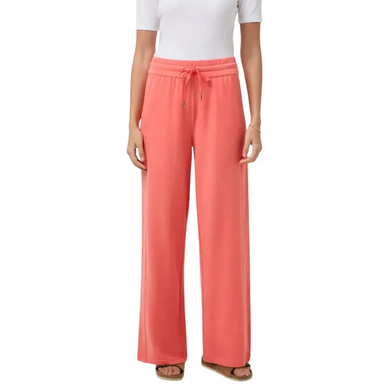 Travismathew Cloud Terry Wide-Leg Pant – Heather Porcelain Rose 1